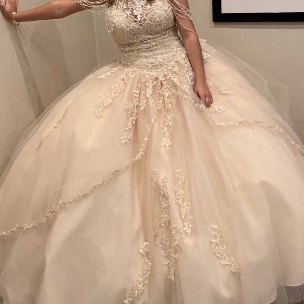 Beautiful Rose Gold Quinceañera Dress size 6 from Madeline Gardner